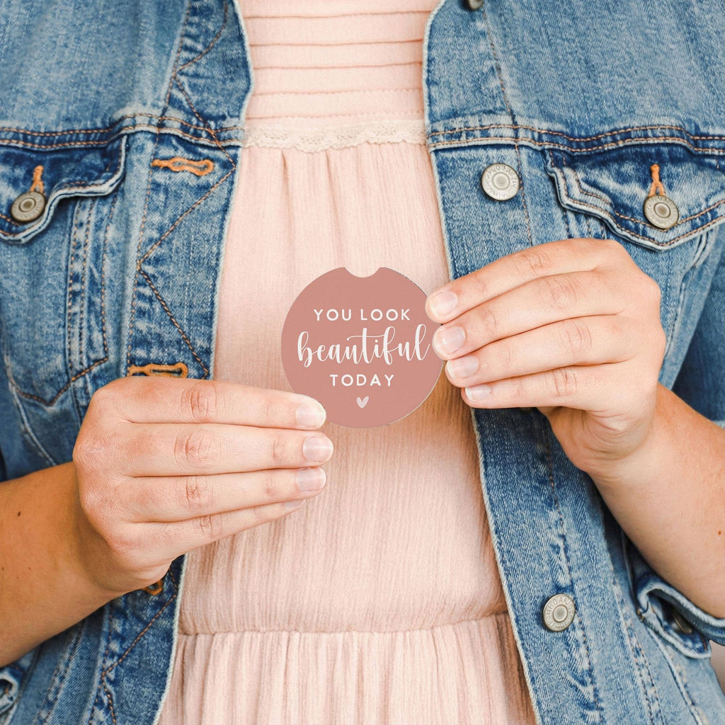 You Look Beautiful P.S. - Car Coasters