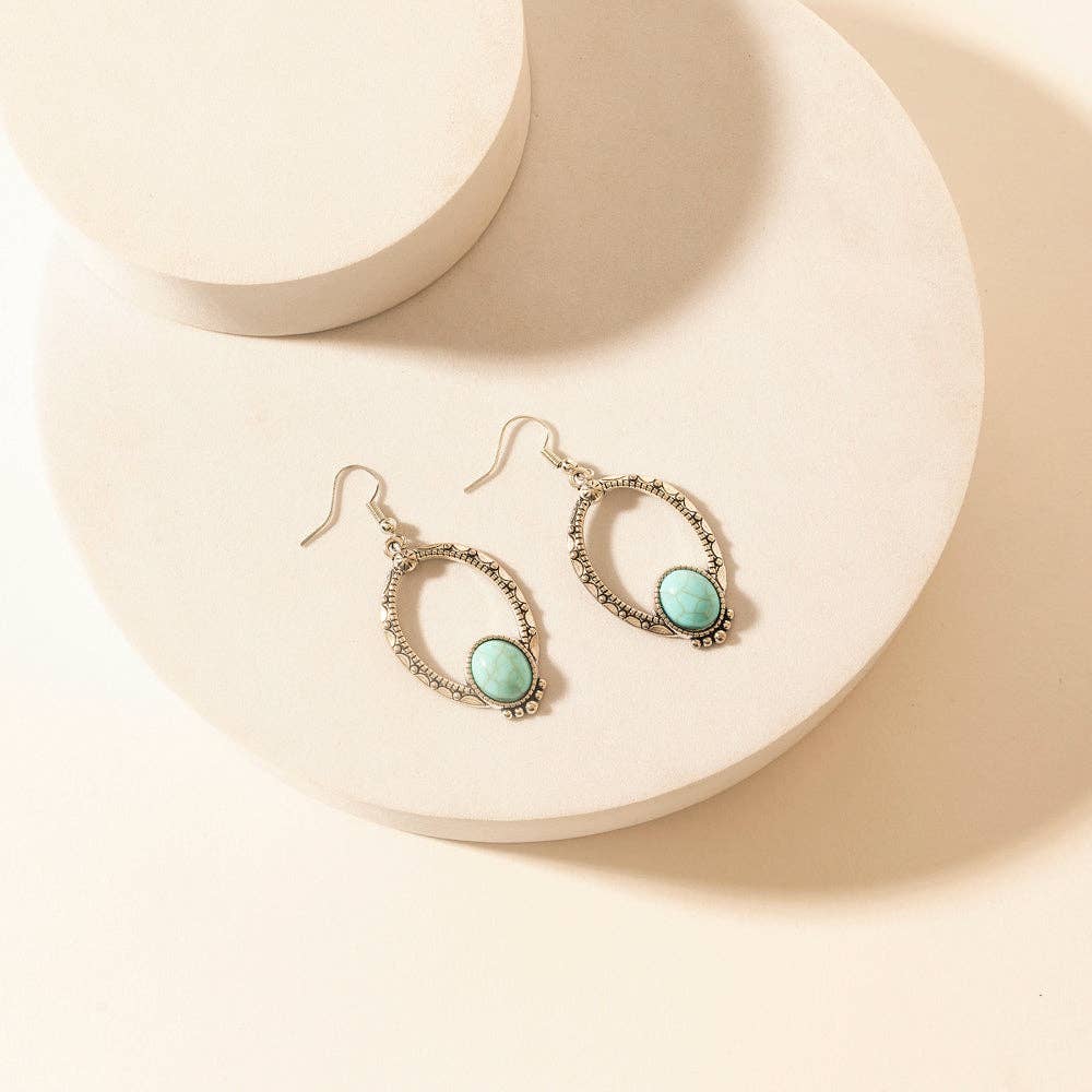 Crescent Sky Earrings in Moon Blue: Moon Blue