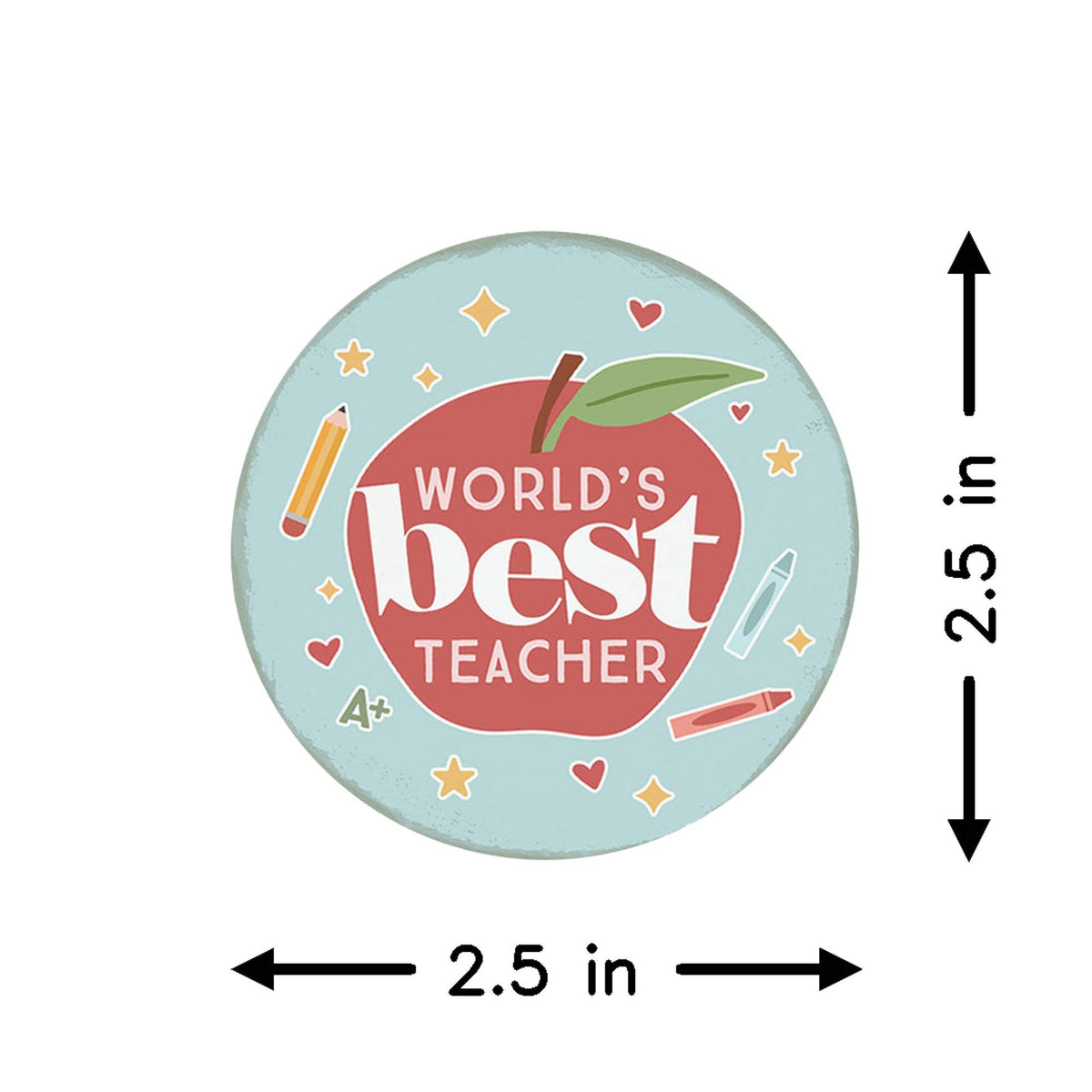 Best Teacher Apple - Round Magnets