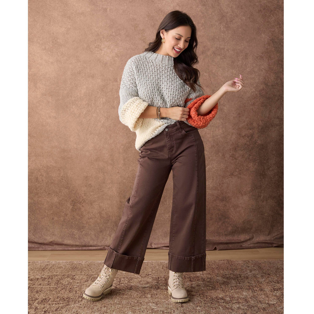Avante Wide Ankle with Front Seam Pant