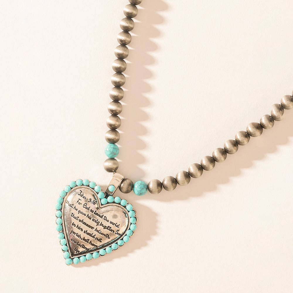 Heart of the Frontier Necklace in Storm Oasis: Storm Oasis